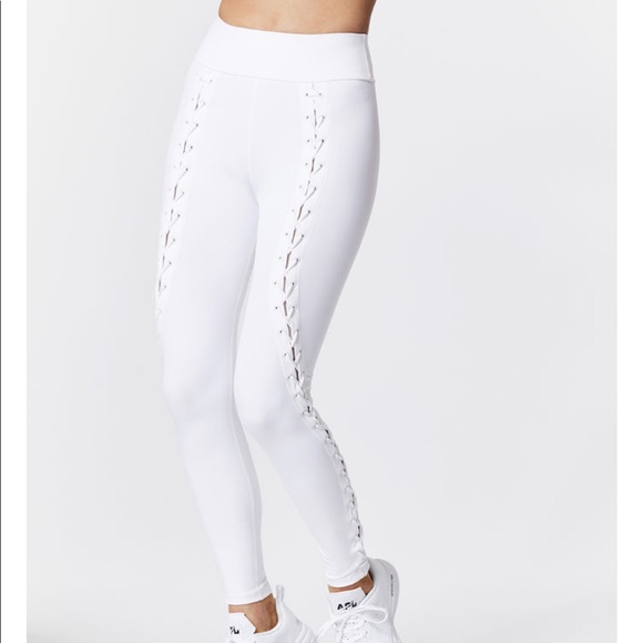 carbon38 Pants - Carbon38 white twisted seam lace up legging - NWT